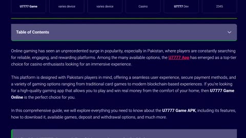 U7777 GAME