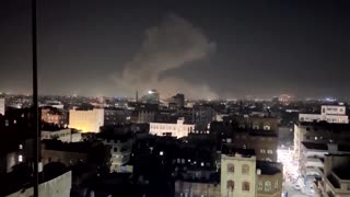 Smoke rises after Houthi media report U.S. airstrikes on Sanaa