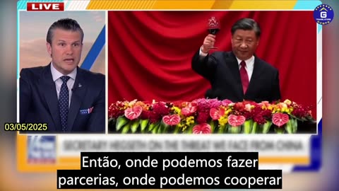 【PT】Pete Hegseth: EUA estão "prontos" para a guerra com a China