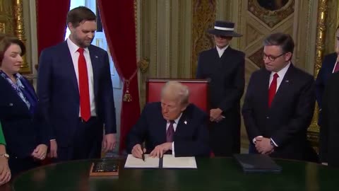 President Donald J. Trump takes his first official actions!