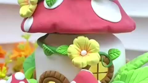 Mushroom house #DIY #craft #clay