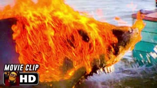 Shark On Fire Scene _ JAWS 2 (1978) Movie CLIP HD