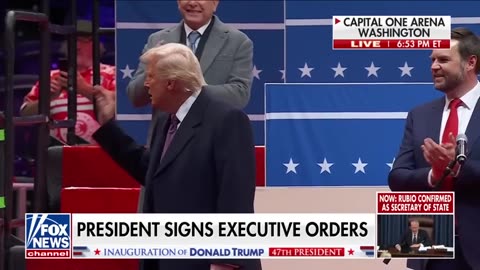 President Trump Signs Executive Orders in Front of Supporters