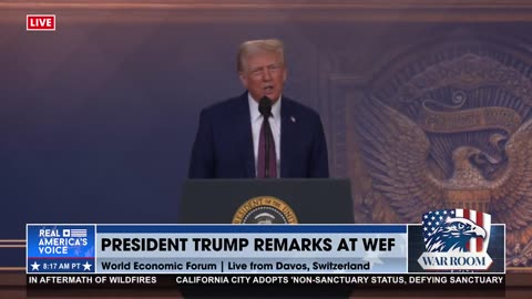 President Donald Trump addresses the World Economic Forum [clip]