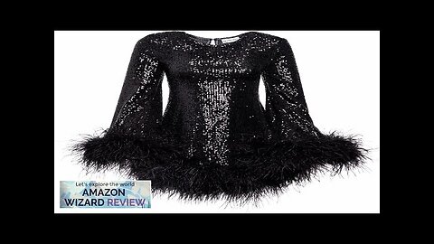 Christian Cowan Black Feather Trim Shift DressLong sleeve sequin shift dress with ostrich Review