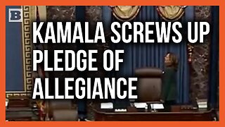 Infinite Stupidity! Vice President Kamala Harris Messes Up Pledge of Allegiance