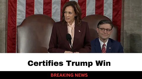 Full Video: Kamala Harris Certifies Trump Win