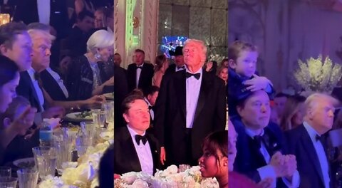 Good feeling about 2025- Elon Musk attends Trumps New Years bash with son