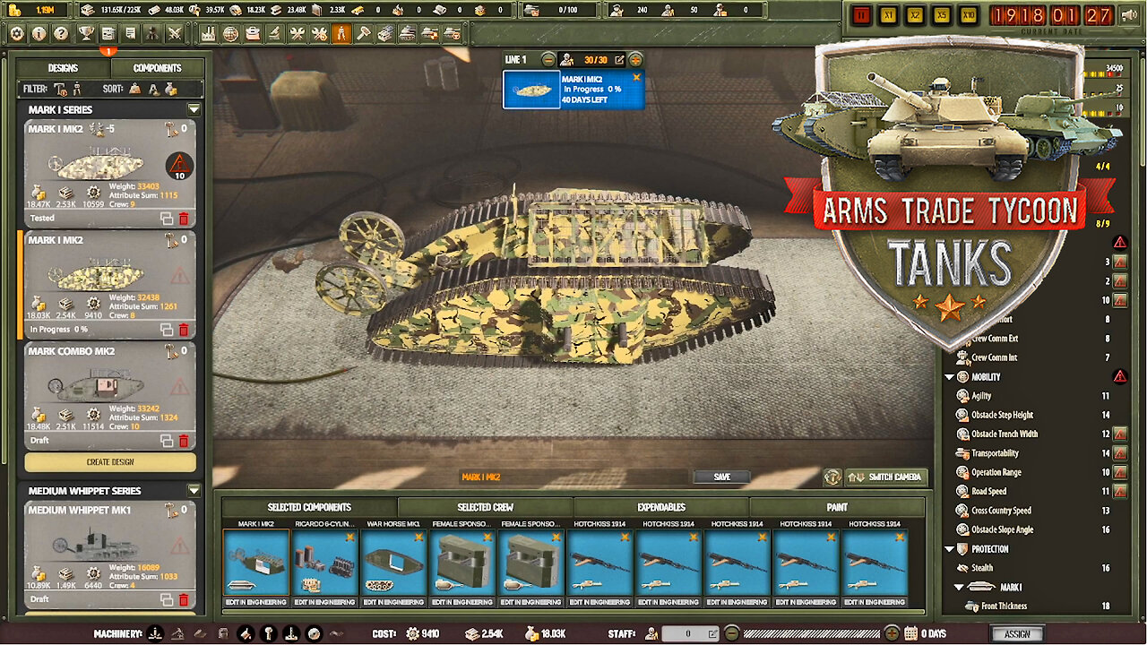 Finally Designing New Tanks! Arms Trade Tycoon Tanks | Part 3