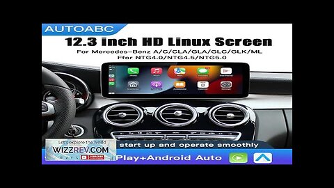 Wireless Carplay/Android Auto 12.3'' Touch screen Multimedia Radio Receiver for Mercedes Review