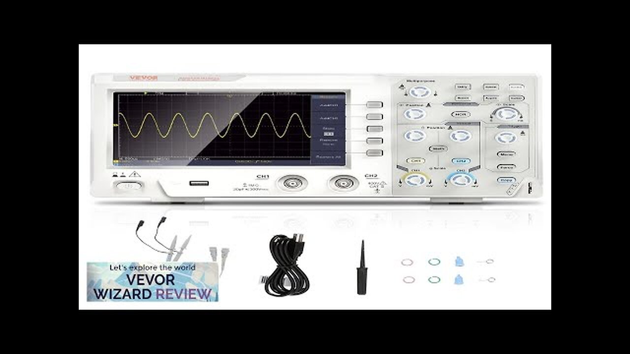 VEVOR Digital Oscilloscope 1GS/S Sampling Rate 100MHZ Bandwidth 2 Channels Portable Review