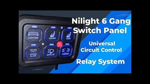 Control Your Accessories with the Nilight 6 Gang Switch Panel | Universal Relay System | Amazon