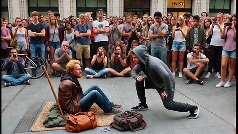 BEATING A HOMELESS MAN IN PUBLIC ( SOCIAL EXPERIMENT)