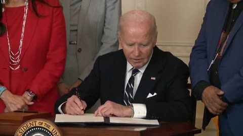 A Confused Joe Biden Has No Idea What He’s Doing as He Signs New National Monument Into Law