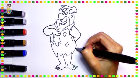 Fun Fred Flintstone Painting Tutorial for Kids (Ages 6-8) | Easy Step-by-Step Art!