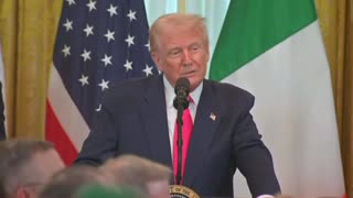 President Donald J Trump participates in a St. Patrick’s Day reception full speech