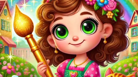 "Lily and the Magic Painting Brush – A Magical Adventure!" Story for kids in Hindi