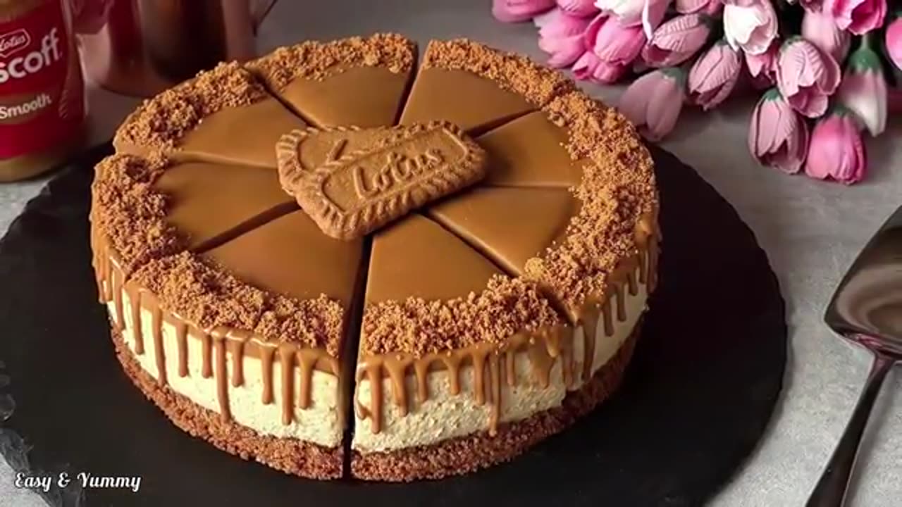 No-Bake Lotus Biscoff Cheesecake