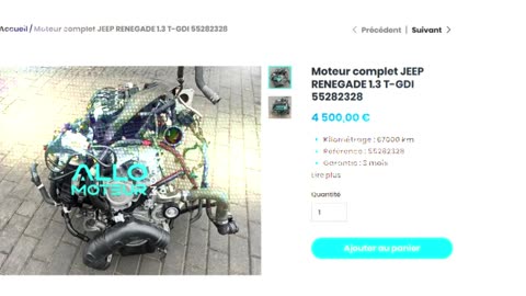 ALLOMOTEUR.COM - Moteur complet JEEP RENEGADE 1.3 T-GDI 55282328