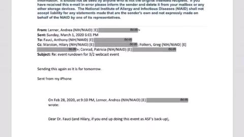 Dr. Fauci - HIS OWN EMAILS, PLANNED?