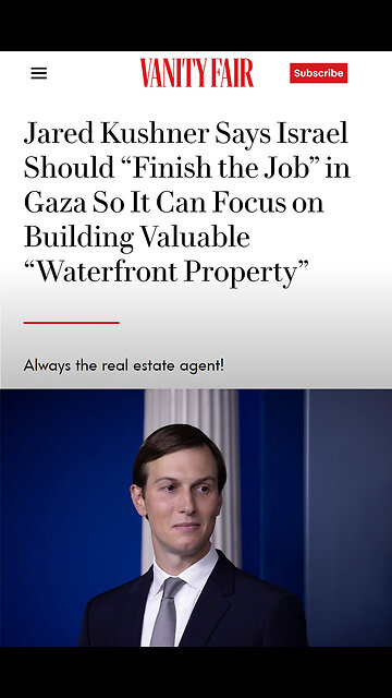 You know this Greedy Zionist is one of the biggest influencers on President Trump for the Gaza Plan.