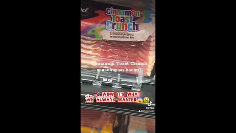 Daring to Eat Cinnamon Toast Crunch Flavored Bacon 🥣🤮 #shorts #breakfast