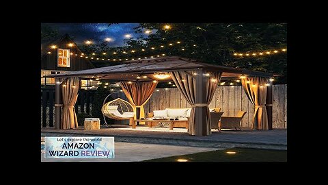 Aoxun 10'x13' Hardtop Gazebo Aluminum Frame Permanent Pavilion with Curtains and Netting Review