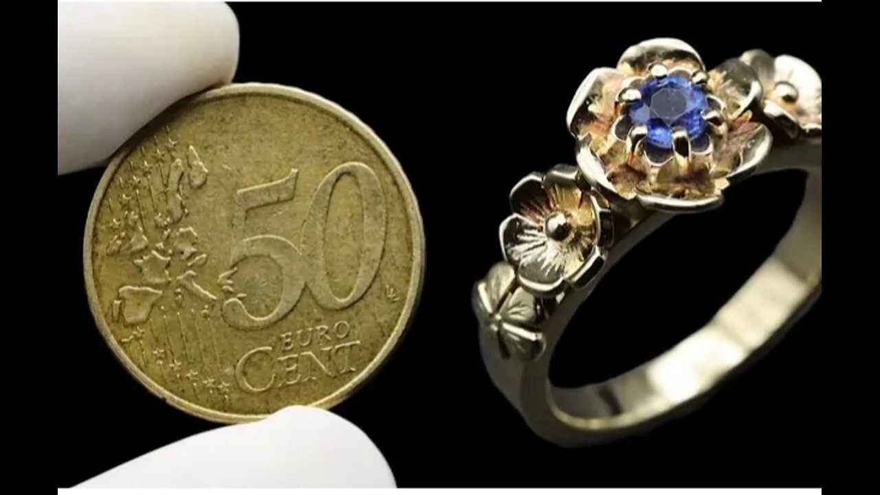 Flower Ring Out Of a Coin . How To Make A Jewelry With Coin