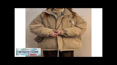 Corduroy Parkas Women Oversized Down Coats Winter Streetwear Thick Warm Puffer Jacket Review