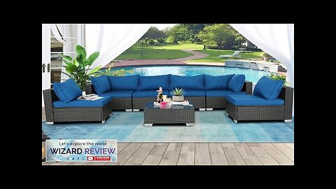 Patio Furniture Sets Outdoor Sectional PE Rattan Outdoor Furniture Patio Conversation Set Review