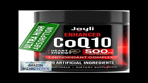 High Absorption CoQ10 500MG Co Q 10 Supplement 120 Softgels Review