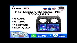 Podofo Car Radio Android For Nissan Qashqai J10 2006-2016 AI Voice Video Review