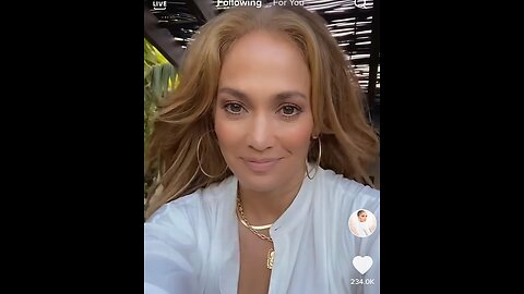 Jennifer Lopez Has A Receding Hairline - Check Out Jlo's Own Tiktok Video She Posted 01/22