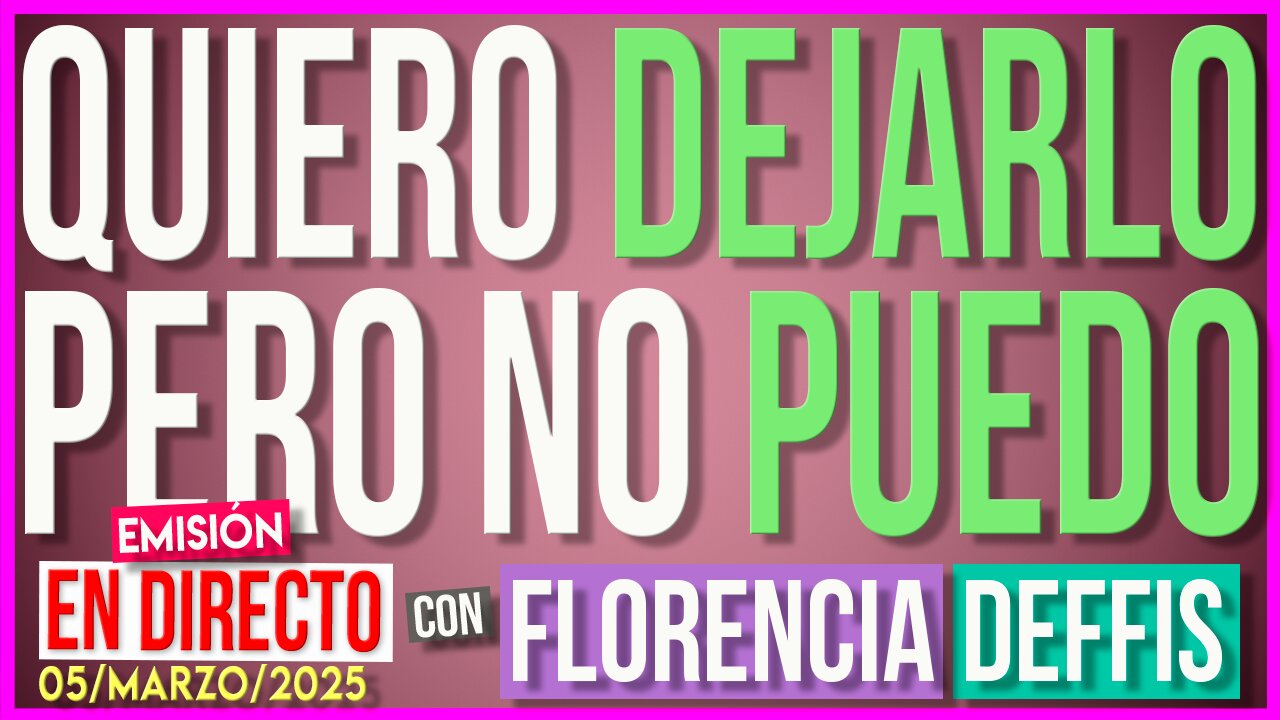 Quiero Dejarlo Pero No Puedo | Transmisión en Vivo
