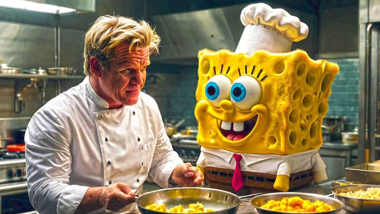 The Ultimate Roast Turns Into a Cook-Off 🍔🔥 SpongeBob VS Gordon Ramsay