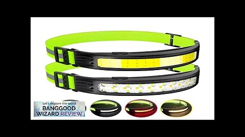 COB Sensor Headlight Built in Battery Fishing Headlamp Rechargeable 6 Modes Head Review