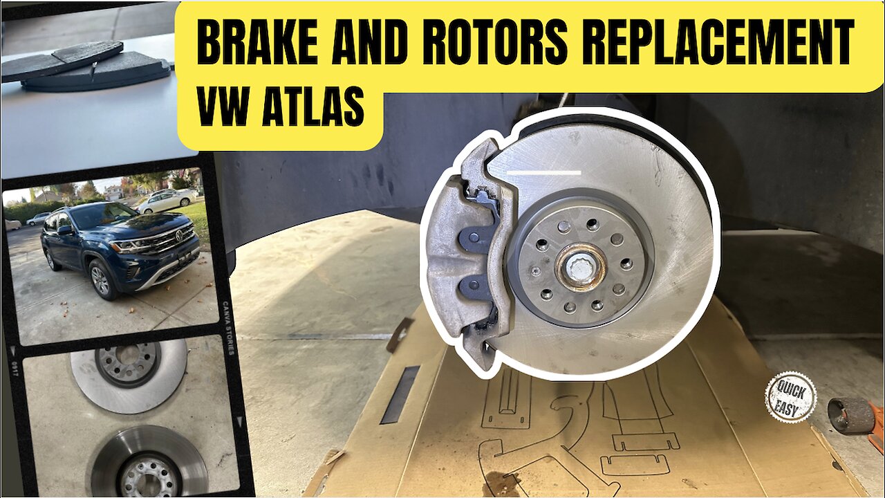 How To change Rotors and Brake Pads on a 2021 Volkswagen Atlas. DIY