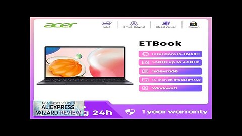 Acer Gadget Laptop ETBook Gaming Intel Laptop Core i5-12450H Notebook 512GB SSD Review