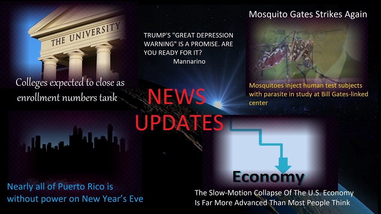 Mosquito 'Gates' Strikes Again! Depression Coming? Colleges Expect Closings