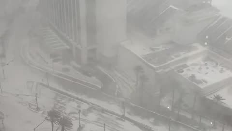 Rare winter storm brings near whiteout conditions to New Orleans, Louisiana.