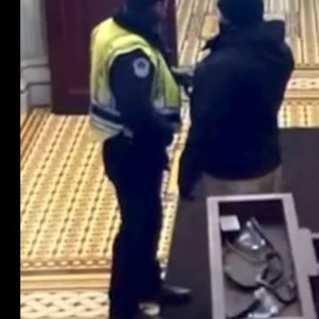 J6 video footage shows the Capitol police releasing an unknown individual