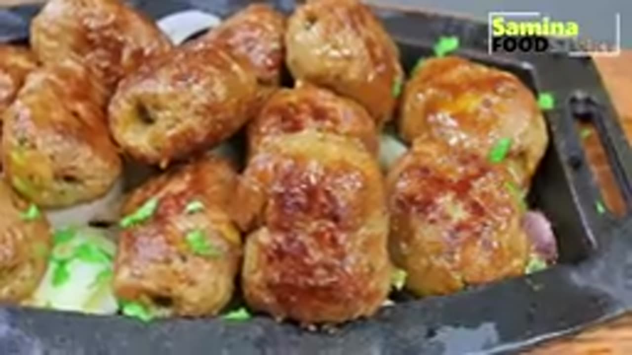 Sizzling Gola Kabab Recipe,Soft and Juicy Kabab Recipe,Bakra Eid Special Recipe by Samina Food Story