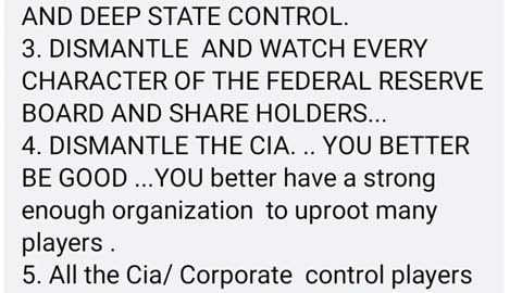 Before I start my deep dive into the shadow government "Here's how I would end deep state