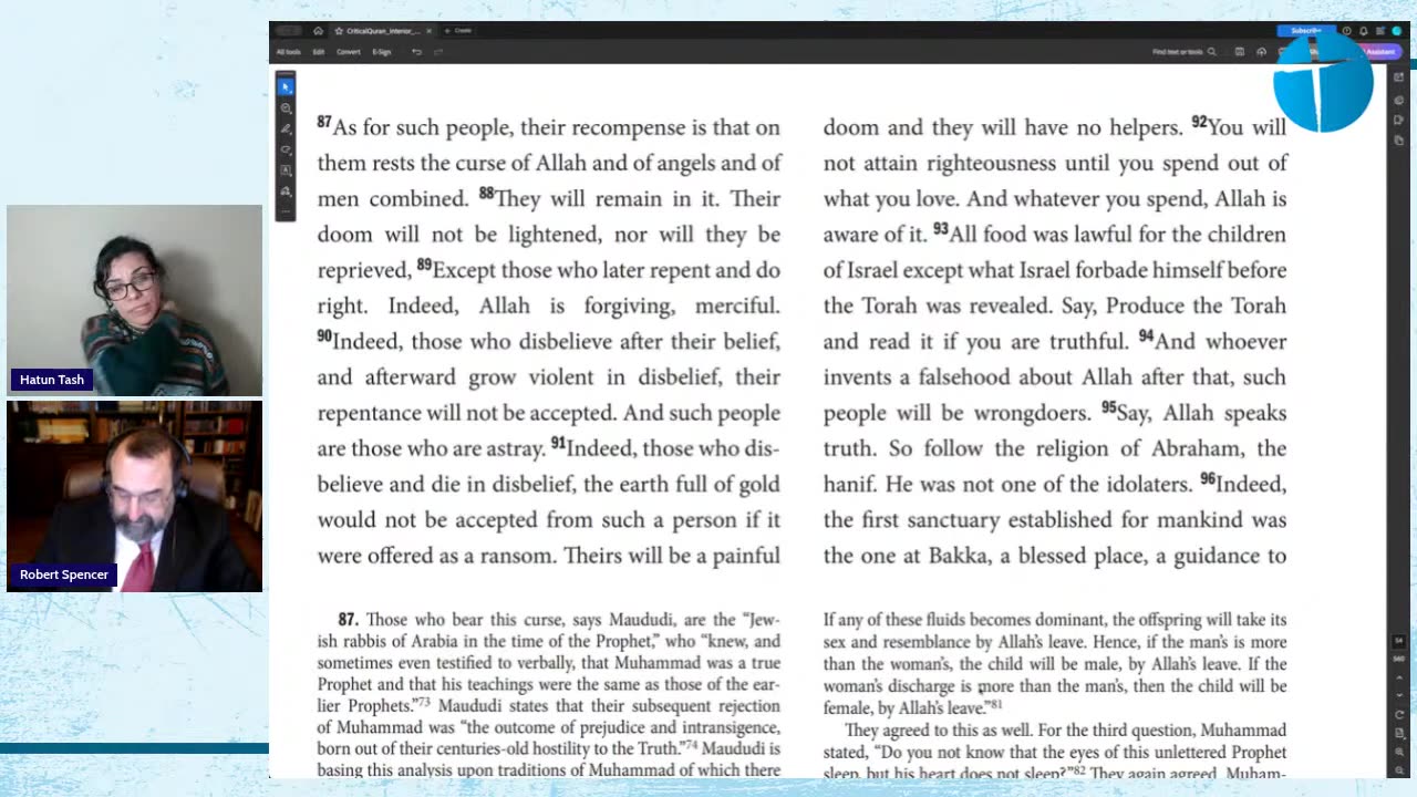 Exploring the Quran | Surah Imran | surah 3:50-94 | Hatun Tash | Robert Spencer