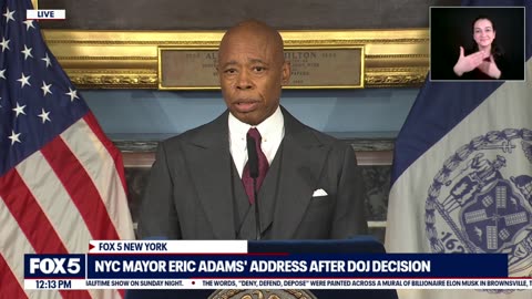 NYC Mayor Adams addresses public after DOJ decision: 'I never broke the law'