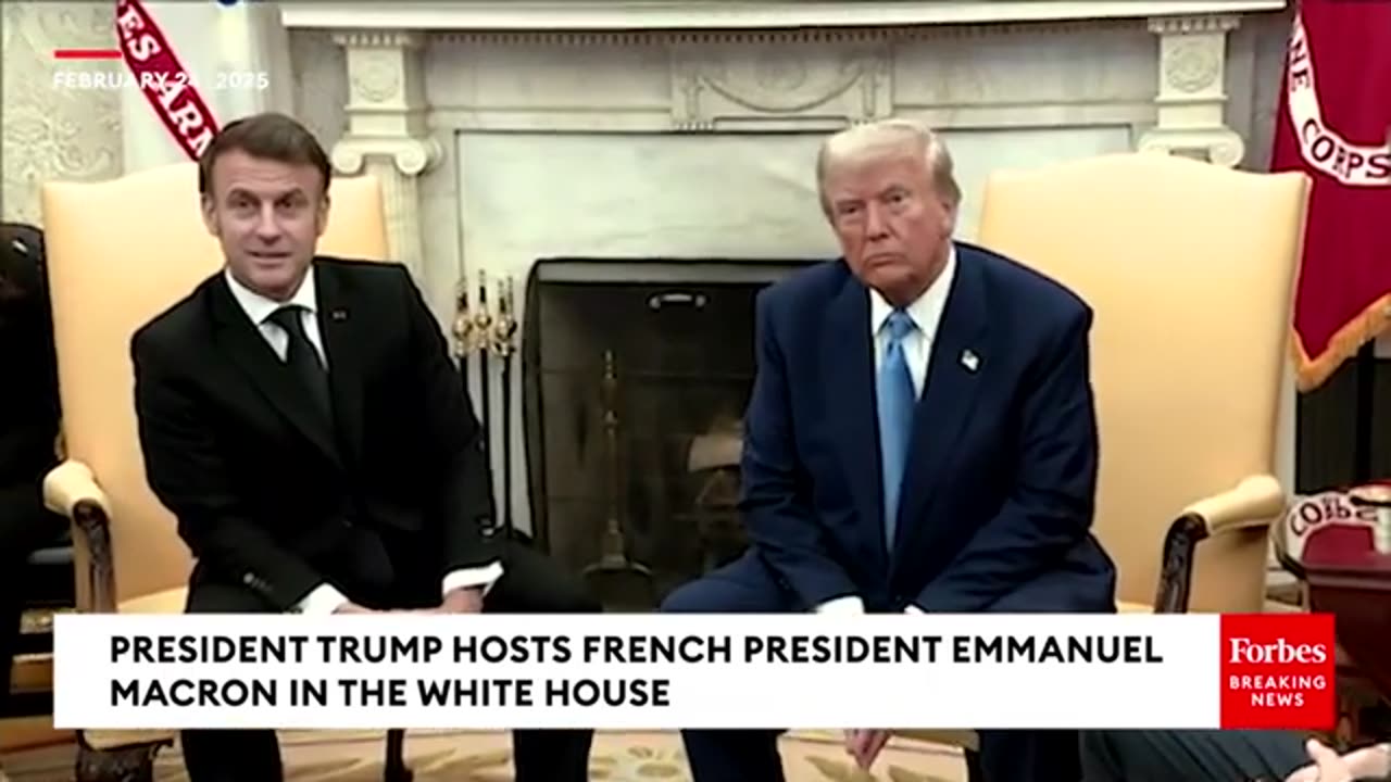 BREAKING NEWS: Trump, Macron Take Multiple Questions From The Press During Oval Office Meeting