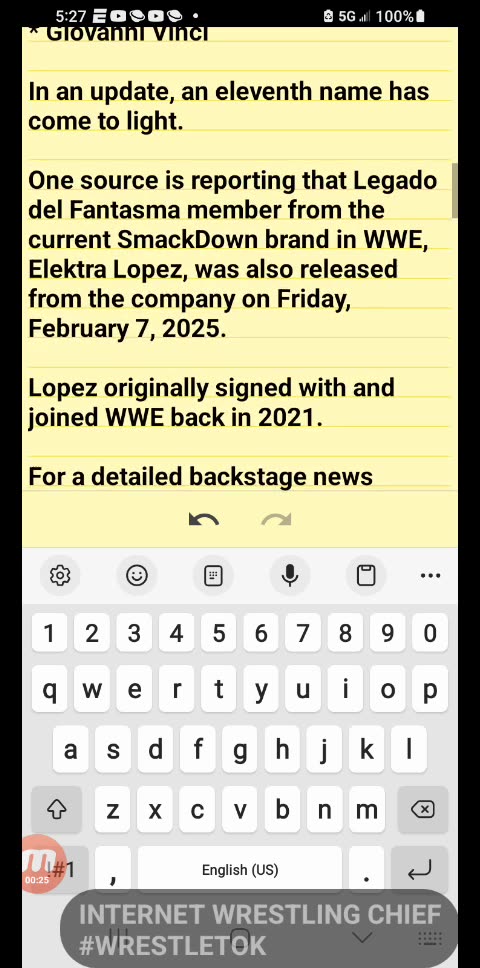 Another Wrestler from WWE Released