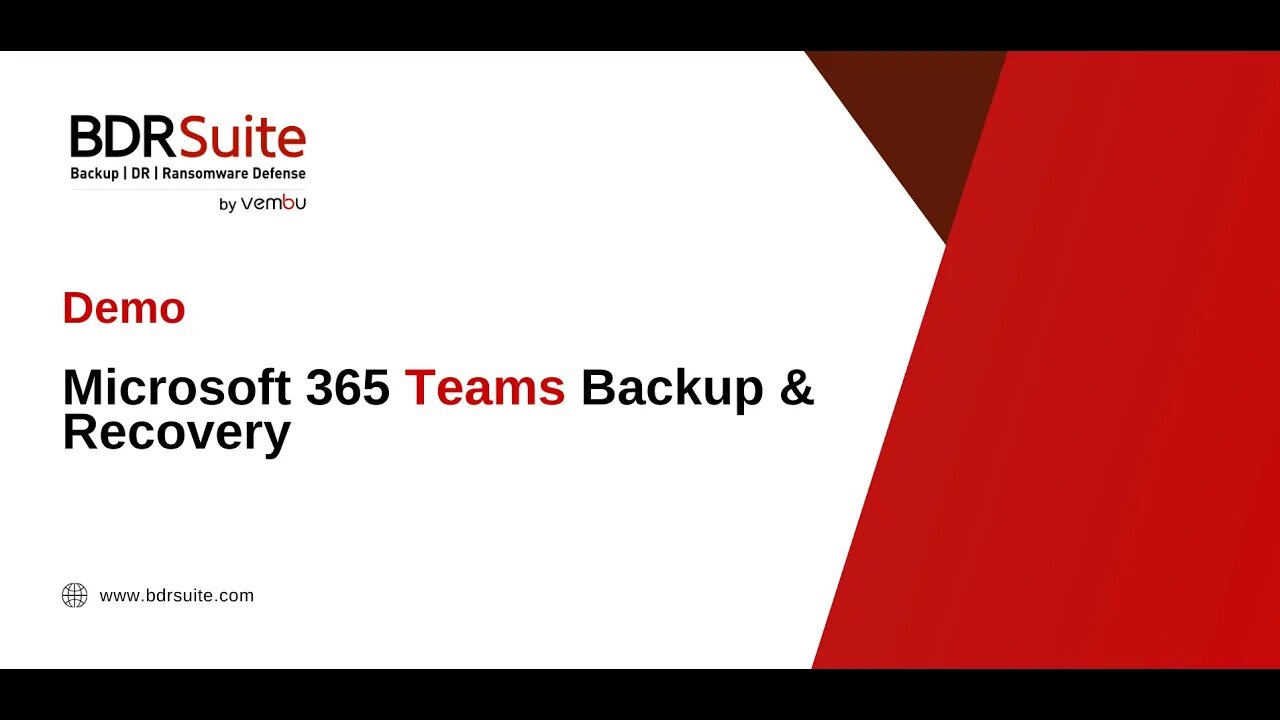 How to Backup and Restore Microsoft 365 Teams | BDRSuite Demo