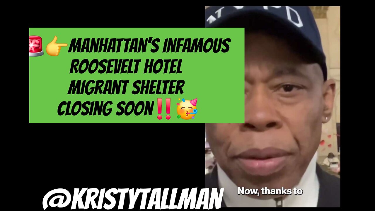 🚨👉Manhattan’s Infamous Roosevelt Hotel Migrant Shelter Closing Soon‼️🥳