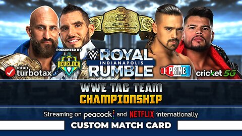 Royal Rumble 2025: DIY vs. Los Garza - Custom Match Card